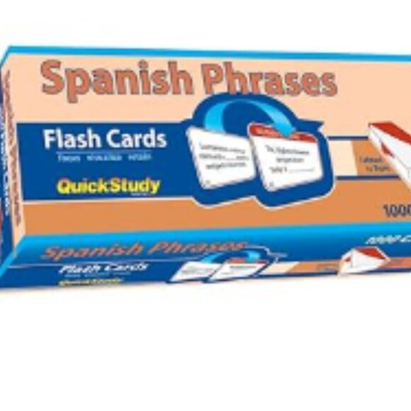Spanish Phrases Flash Cards (1000 cards) Lot of 2 - Picture 2 of 6